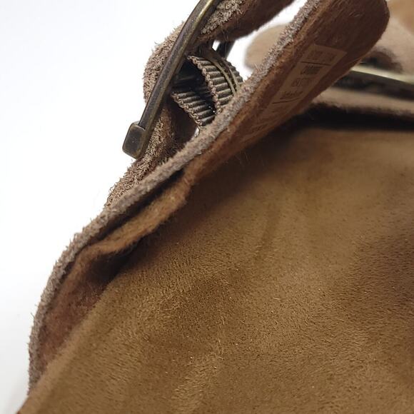 Eastland Mens Sandals Size 12 D Leather Cambridge Buckle Cork Tan Slide​​ - Picture 7 of 12